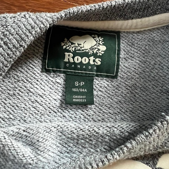 Roots Canada Crewneck Gray Melange Sweatshirt - Picture 3 of 4